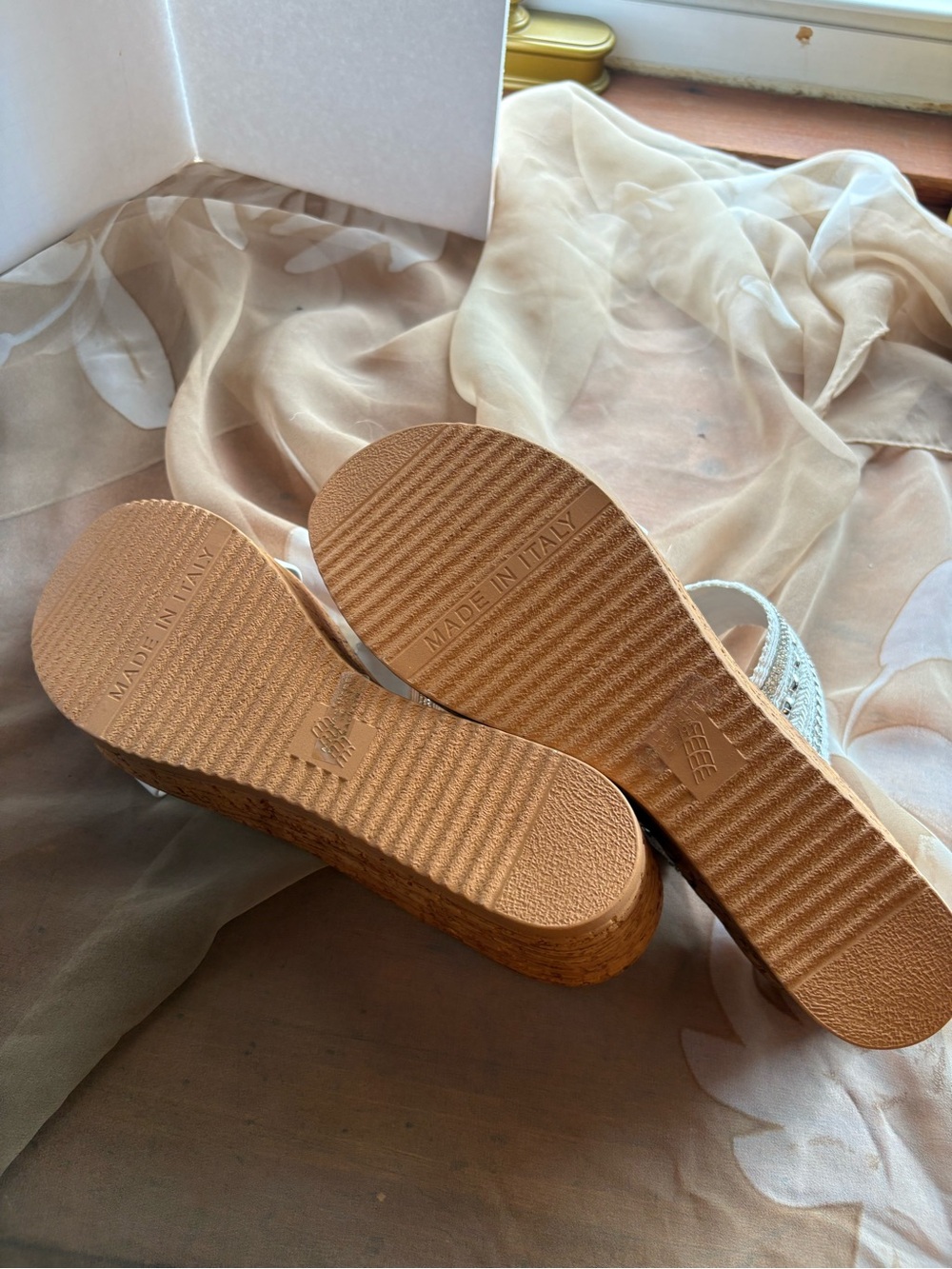 Toscanella White Double-Strap Slide Sandals for Women - Picture 5 of 7